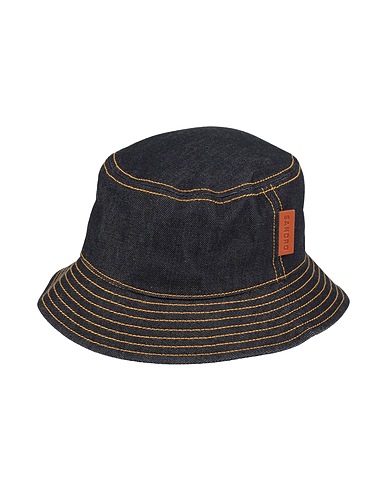 SANDRO Hat Blue 100% Cotton, Cowhide