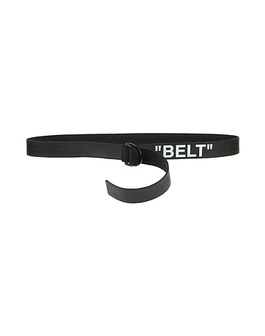 OFF-WHITE™ Regular belt Black Leather, Textile fibers