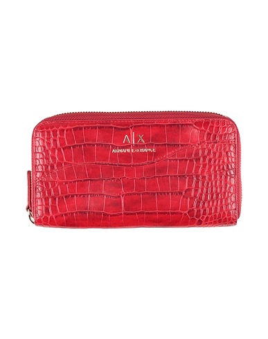 ARMANI EXCHANGE Wallet Red 100% Polyester, Polyurethane