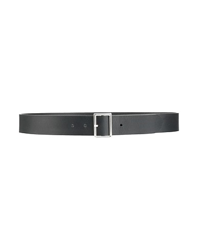 SANDRO Leather belt Black Bull skin, Zamak