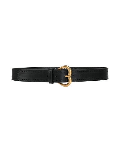 PINKO Regular belt Black Leather