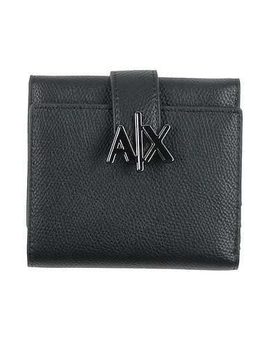 ARMANI EXCHANGE Wallet Black 100% Polyester, Polyurethane