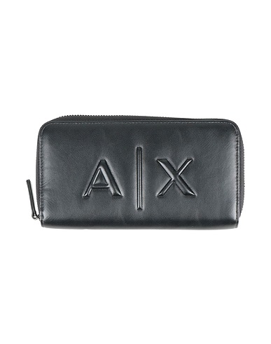 ARMANI EXCHANGE Wallet Black 100% Polyester, Polyurethane