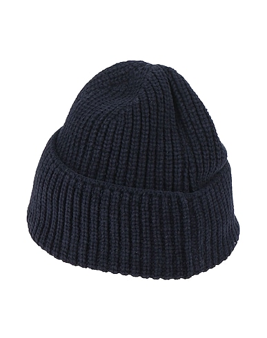 SANDRO Hat Midnight blue 100% Cotton