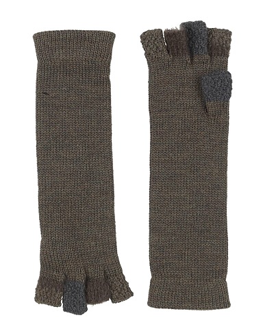 Y'S YOHJI YAMAMOTO Gloves Military green 96% Wool, 3% Mohair wool, 1% Nylon