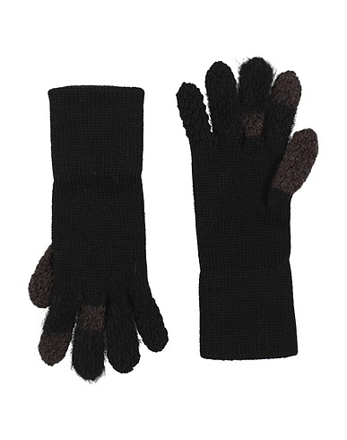 Y'S YOHJI YAMAMOTO Gloves Black 90% Wool, 6% Mohair wool, 4% Nylon