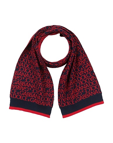 DOLCE&GABBANA Κασκόλ, εσάρπες και φουλάρια Σκούρο μπλε της νύχτας 100% Παρθένο μαλλί