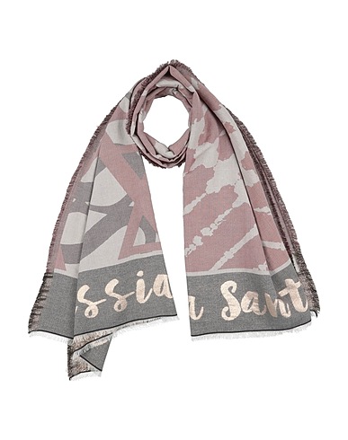 ALESSIA SANTI Scarves and foulards Brick red 50% Cotton, 30% Viscose, 20% Metallic fiber