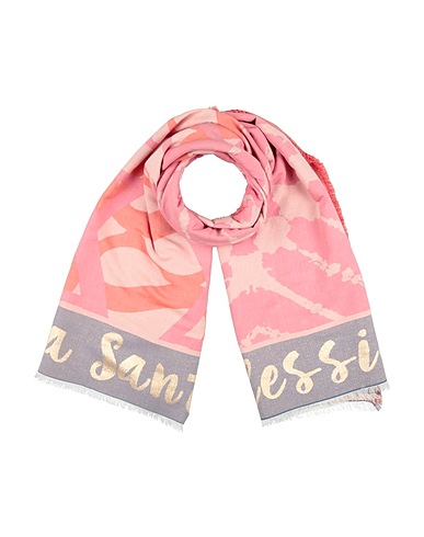ALESSIA SANTI Scarves and foulards Red 50% Cotton, 30% Viscose, 20% Metallic fiber