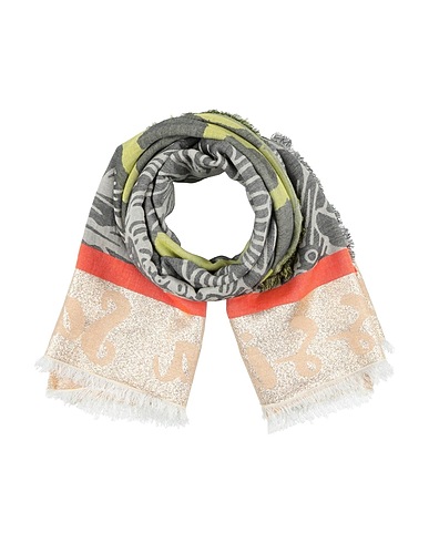 ALESSIA SANTI Scarves and foulards Black 50% Cotton, 30% Viscose, 20% Metallic fiber