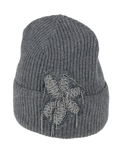 BRUNELLO CUCINELLI Hat Charcoal 100% Cashmere