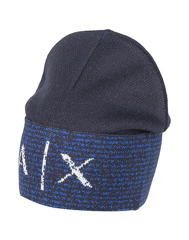 ARMANI EXCHANGE Hat Navy blue 70% Acrylic, 30% Wool