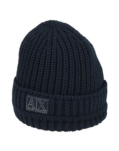 ARMANI EXCHANGE Hat Midnight blue 50% Wool, 50% Acrylic