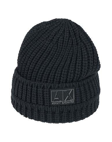 ARMANI EXCHANGE Hat Black 50% Wool, 50% Acrylic