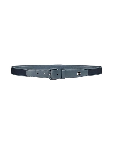 GIORGIO ARMANI Leather belt Navy 100% Cow leather, Polyester