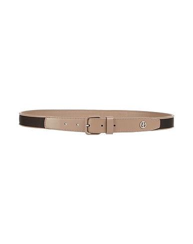 GIORGIO ARMANI Leather belt Taupe 100% Cow leather, Polyester