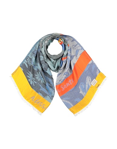 ALESSIA SANTI Scarves and foulards Azure 61% Cotton, 31% Viscose, 8% Polyester