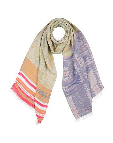 ALESSIA SANTI Scarves and foulards Purple 40% Cotton, 31% Viscose, 27% Modal, 2% Polyester