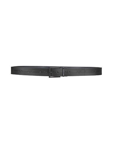 ARMANI EXCHANGE Leather belt Black 100% Cow leather, Polyurethane