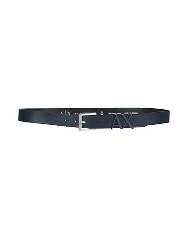 ARMANI EXCHANGE Leather belt Midnight blue 100% Cow leather