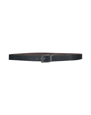 ARMANI EXCHANGE Leather belt Midnight blue 100% Regenerated leather, Cow leather