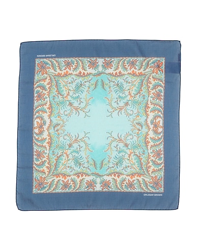 ORLEBAR BROWN Scarves and foulards Turquoise 77% Cotton, 23% Silk