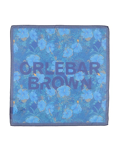 ORLEBAR BROWN Scarves and foulards Bright blue 77% Cotton, 23% Silk