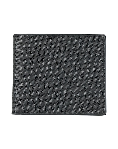 ARMANI EXCHANGE Wallet Black 70% Polyester, 30% Cotton, PVC - Polyvinyl chloride