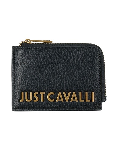 JUST CAVALLI Wallet Black 100% Polyester