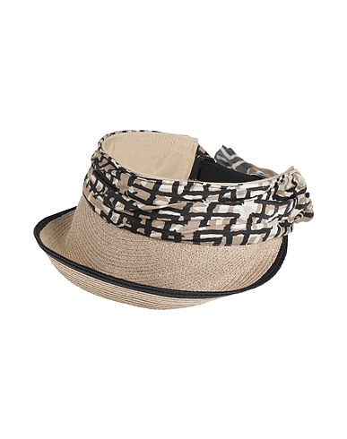 BRUNELLO CUCINELLI Hat Sand 76% Hemp, 18% Cotton, 6% Nylon, Silk