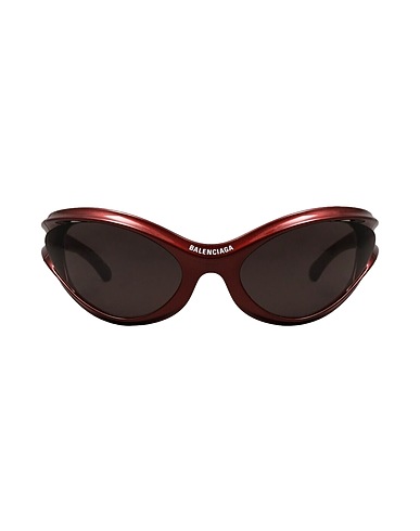 BALENCIAGA Sunglasses Burgundy Plastic