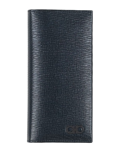FERRAGAMO Wallet Navy Leather