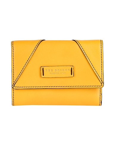 THE BRIDGE Πορτοφόλι Ώχρα Δέρμα