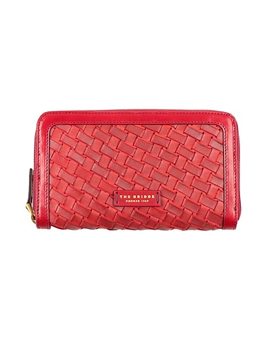 THE BRIDGE Brieftasche Ziegelrot Leder