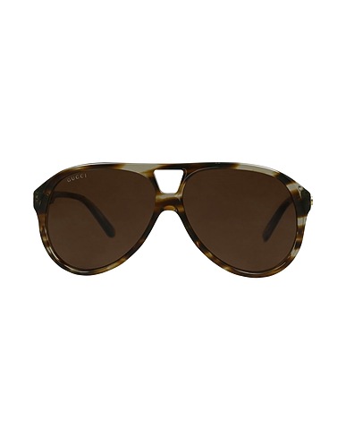 GUCCI Sunglasses Brown Plastic