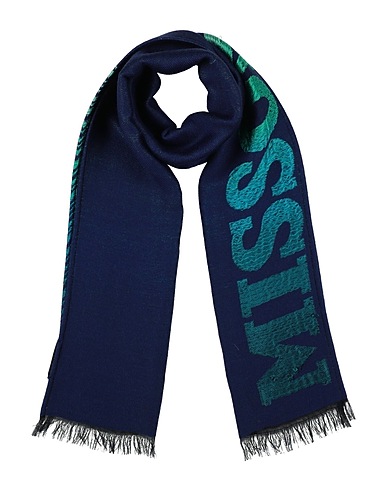 MISSONI Sciarpe e foulard Blu navy 35% Lana, 35% Acrilico, 15% Poliestere, 15% Modal