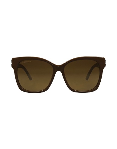 BALENCIAGA Sunglasses Brown Plastic