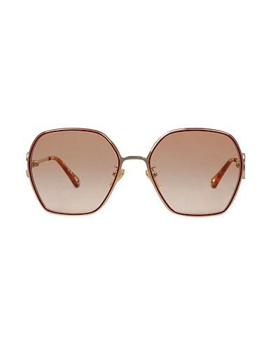 CHLOÉ Occhiali da sole Oro rosa Metallo, Plastica