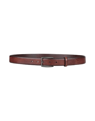 THE BRIDGE Leather belt Dark brown Leather