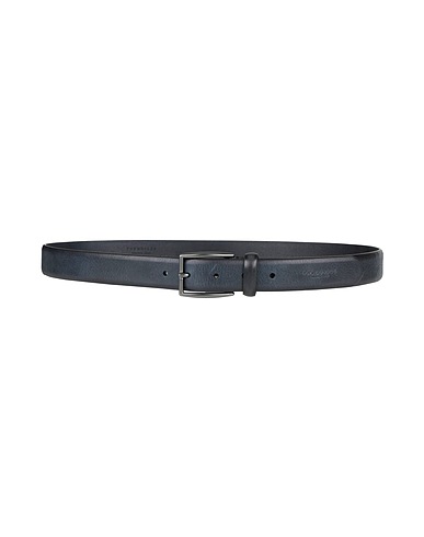 THE BRIDGE Leather belt Midnight blue Leather