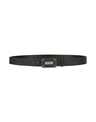 DOLCE&GABBANA Leather belt Black 100% Calfskin