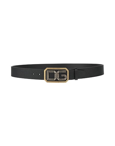DOLCE&GABBANA Leather belt Black 100% Calfskin