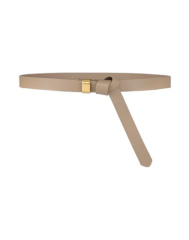 AGNONA Regular belt Taupe Leather