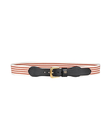 VALENTINO GARAVANI Fabric belt Black Textile fibres, Leather