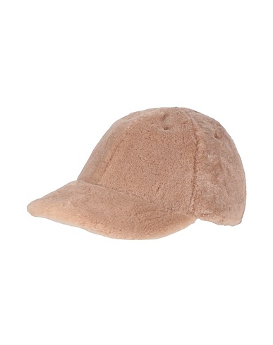 AGNONA Hat Sand 100% Lamb Shearling