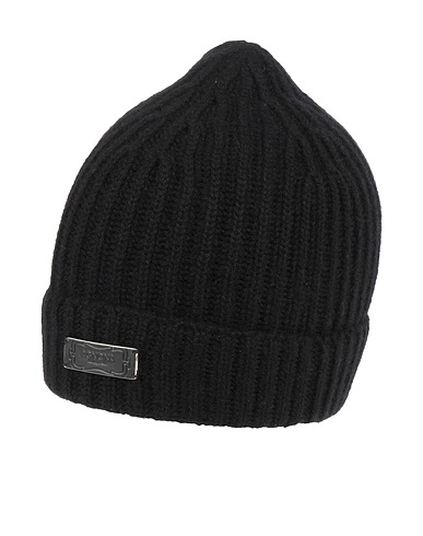 AGNONA Cappello Nero Cachemire, Pelle di vitello