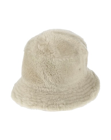 AGNONA Hat Light grey 100% Ovine leather