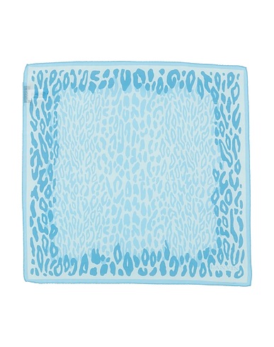 LANVIN Scarves and foulards Sky blue 76% Cotton, 24% Silk