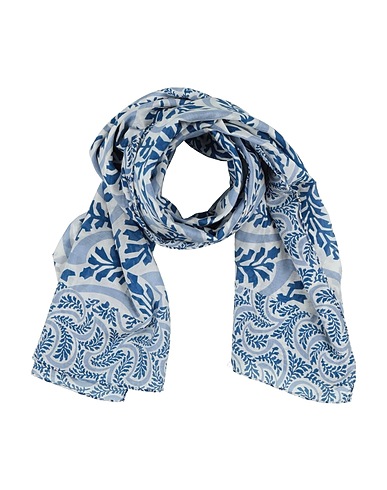 WEEKEND MAX MARA Scarves and foulards Sky blue 73% Cotton, 27% Silk