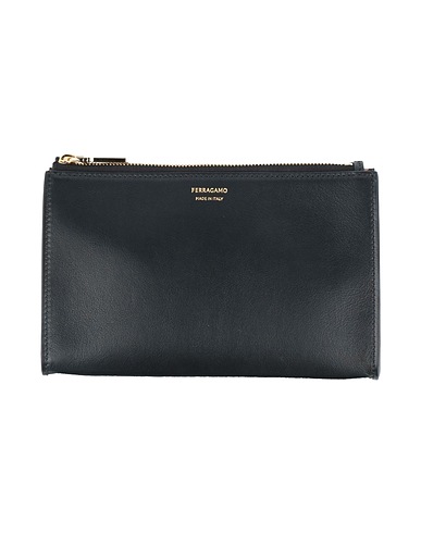 FERRAGAMO Pouch Black Calfskin